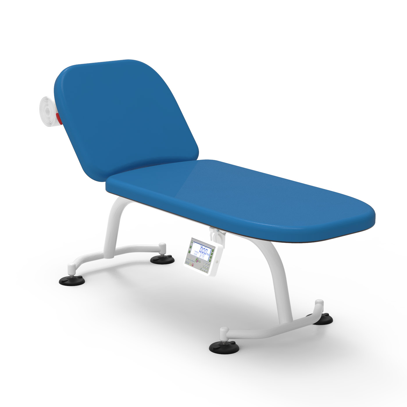 Doctor‘s visit couch with integrated scale