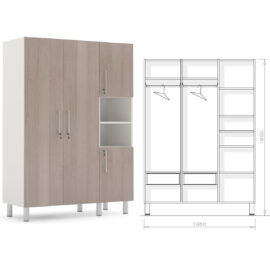 Gardhen Bilance - GBMA0012---ARMADIO-SU-PIEDI,-3-ANTE