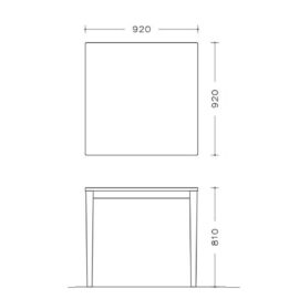 Gardhen Bilance - GBMA0061---TAVOLO-QUADRATO---GAMBE-IN-LEGNO