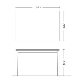 Gardhen Bilance - GBMA0062---TAVOLO-RETTANGOLARE---GAMBE-IN-LEGNO