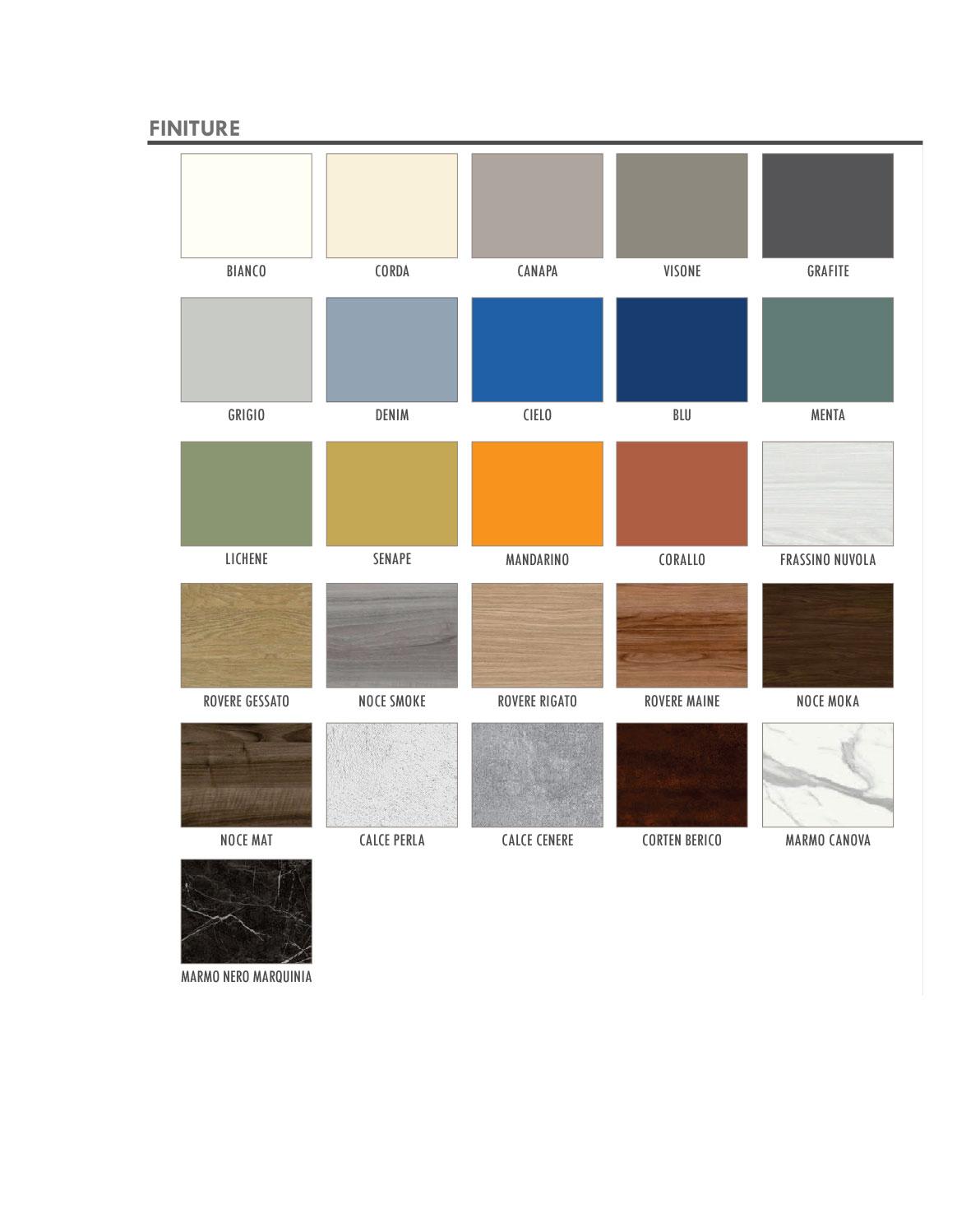 Gardhen Bilance - Scheda Colori - Linea Harmonis